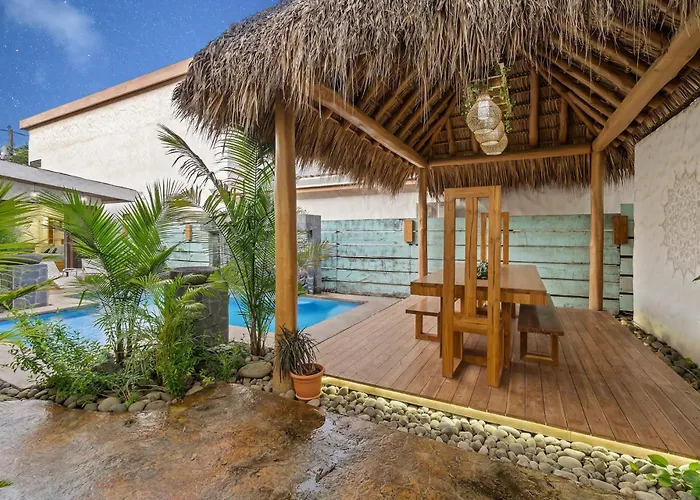Modern With Chic Bohemian Style And Zen Outdoor Oasis With Swimming Pool And Tiki Style Dining Space * Potrero (Guanacaste)